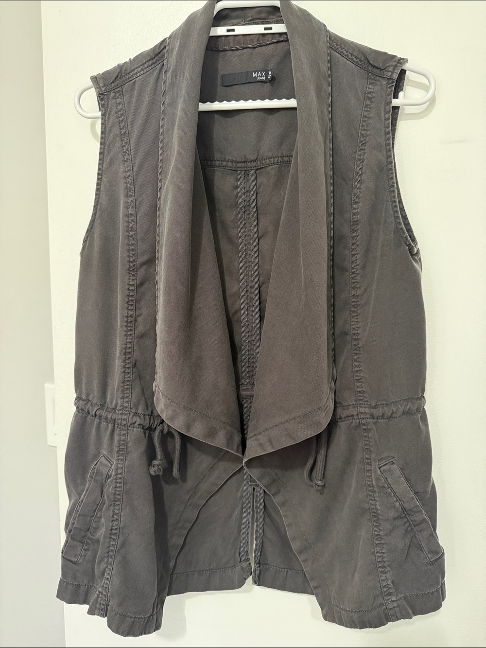 Max Jeans Charcoal Vest with Black Label